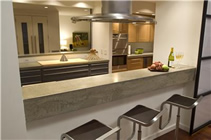 Concrete Countertop with 9 Inch Drop Nose Feature